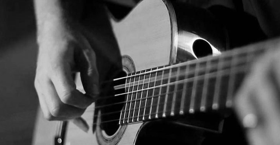 Chitarra classica in primo piano